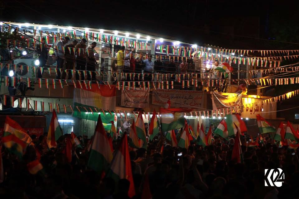 Erbil’de bağımsızlık referandumuna ‘EVET’ festivali